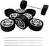 URIMPAVIDO 10PCS Toy Car Wheel 48mm Toy Car Rubber Tire Wheels with 5PCS