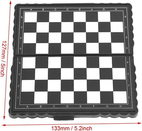 Mini Travel Chess Sets for Kids, Magnetic Chess, Portable Plastic Folding Chessboard for Family Activities