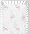 CaTaKu Baby Crib Sheets Cute Pineapple Flamingo Hawaii Mini Crib Sheets Fitted for
