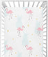 CaTaKu Baby Crib Sheets Cute Pineapple Flamingo Hawaii Mini Crib Sheets Fitted for