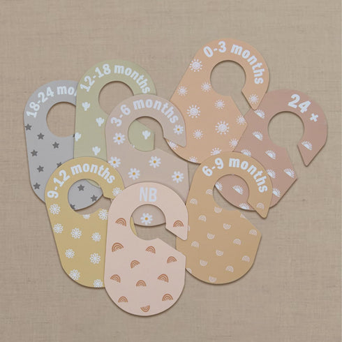 eoscasely Closet 8 12+ Baby Divider, Baby Wardrobe Organizer, Double-Sided Minimalist Cute Design, Nursery Decor