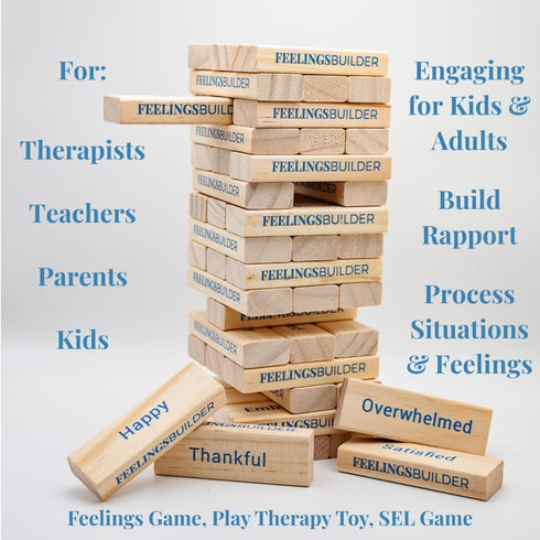 Feelings Builder - Therapy Games for Kids & Teens, Therapist Office Must Haves, Anger Management Toys, CBT Game