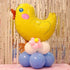 BinaryABC Chicken Mylar Foil Balloon, Easter Birthday Party Decorations, 5 Pcs