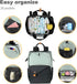 Backpack,Large Pack Black(US7340-GB) Hap Tim Diaper Bag Capacity Travel Back Maternity Baby Nappy Changing Bags, Double