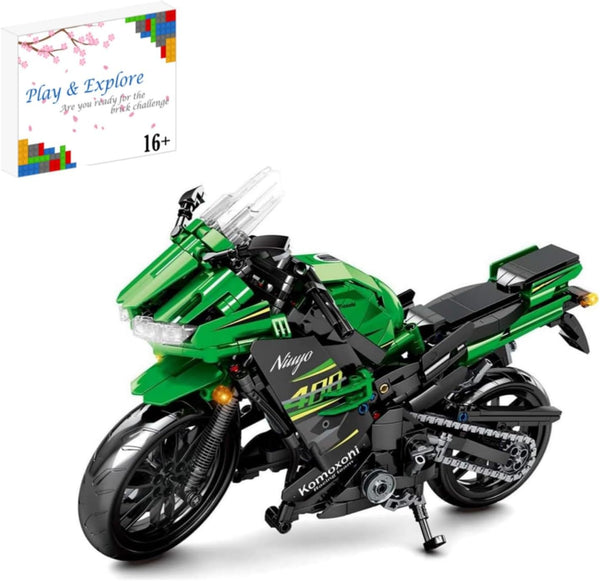 Pasyru Technology Motorbike Building Set, 862 Pcs Superbike for Kawasaki Ninja 400 Model Building Toy