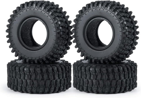 4PCS 1.0" Crawler Tires Rubber Wheel Tires for 1/24 Axial SCX24 RC Crawler Car (54mm)