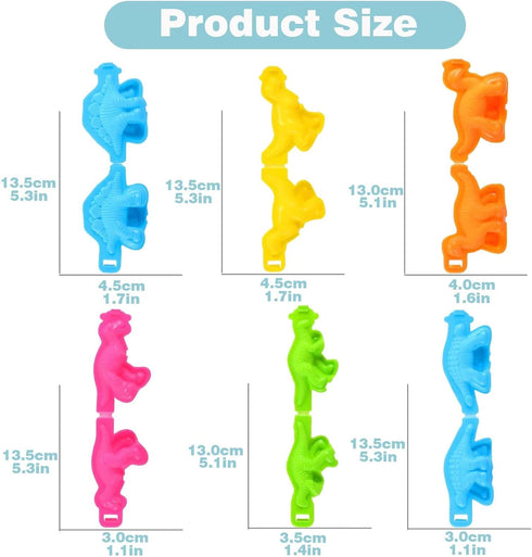 Yiklucg 6 Set.Ideal 3-4-8 Unleash Creativity with Unique Dino Molds Dough Toys Dough Accessories as a Gift for Kids