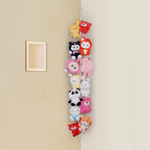 Poefditev Stuffed Animal Storage Chain Boho Room Decor, Hanging Stuffed Animal Holder with