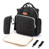 SONARIN Stylish Waterproof Baby Nappy Changing Backpack with Changing Mat(Black)