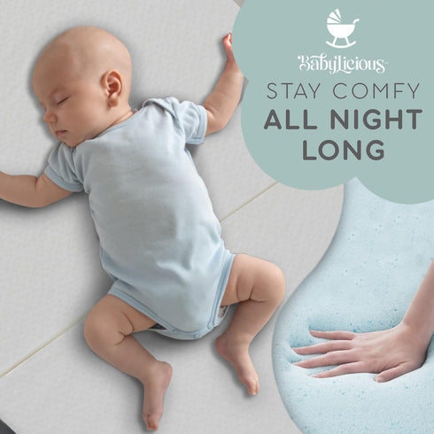 Pack 38" 26" 1.5" Waterproof and Play Mattress Topper | x x | Trifold Style - Breathable Soft Plush Foam - Portable