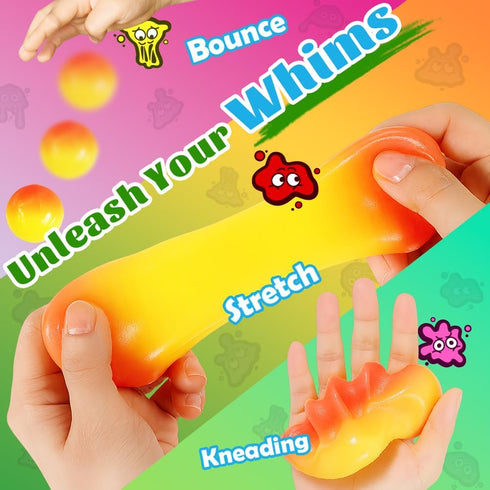 3.11 Inch 3.2 Oz TP001-Orange-Yellow WATERELF Play Fidget Putty Slime for Kids, Artistic Therapy Putty for Boys Girls