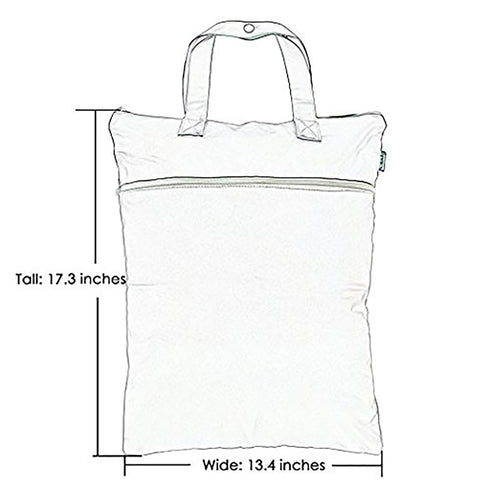 (17.3 13.4 inches) Teamoy Travel Hanging Wet Dry Bag Organizer x with Two Compartments for Cloth Diaper, Laundry