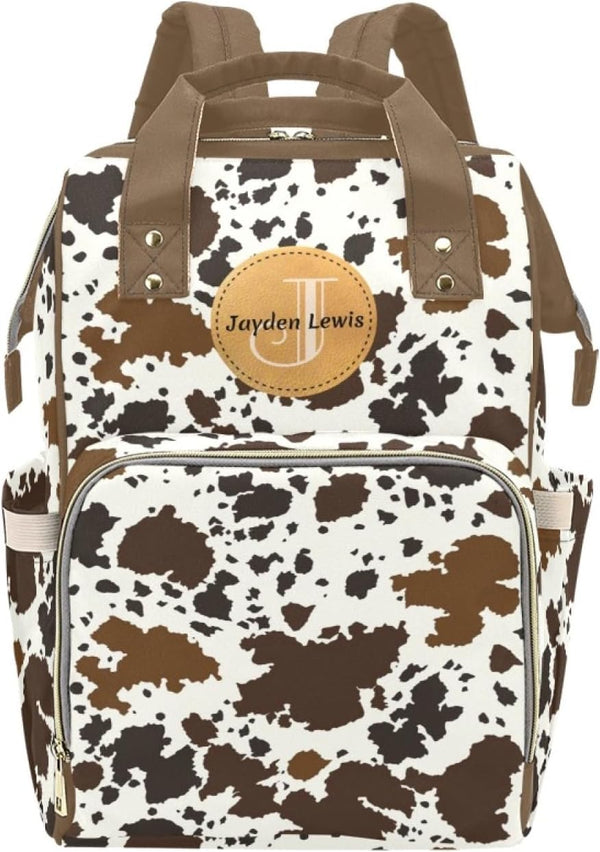 Workvalor Personalized Baby Diaper Bag Backpack for Women, Custom Name Nursing Mommy Daypack,