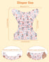 6 Pack 6 babygoal Reusable Cloth Diapers with Inserts & Wet Bag, Washable Pocket Nappy Starter Kit, Baby Boy & Girl