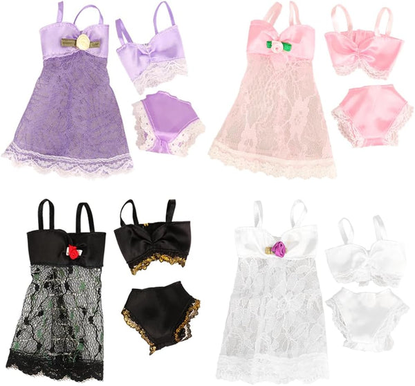 BARWA Doll Pajamas Sleep Suit Sleepwear Clothes Compatible for 11.5 Inch Girl