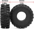 HOBBYSOUL 1.0 Mud Tires 61 * 22.4mm Super Soft Sticky 1.0 Crawler Tires for RC 1/18 TRX4M 1/24 AX24 SCX24 FCX24 Upgrade