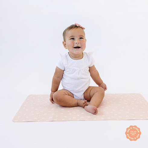 (16 30 Ava + Oliver Vegan Leather Baby Changing Mat X in) - Multipurpose Wipeable and Portable Diaper Changing Pad
