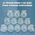 Baby Food Storage Containers, 12 Thickened 4 oz Glass Baby Food Jars with Lids, Small Snack Containers