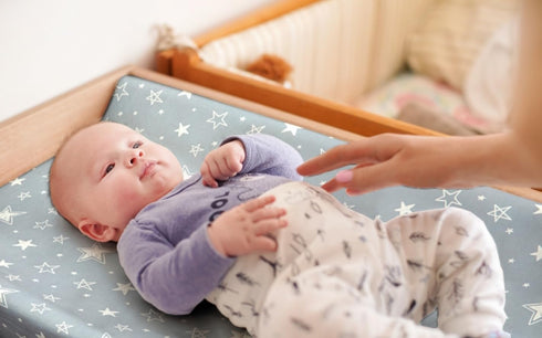 FIGEPO 4 Pack Set Star and Moon Neutral Unisex Fitted Baby Sheets for Baby Boys or Girls (Changing pad Cover)