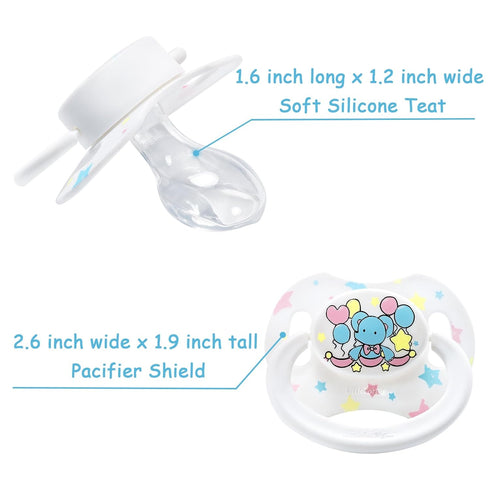 Set LittleForBig Bigshield Generation-II Adult Sized Pacifier Printed - Little Circus Pattern