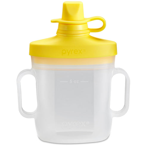 Pyrex Littles Sippy Cup 5 OZ Pouch, Silicone Baby Toddler Feeding Set, BPA Free
