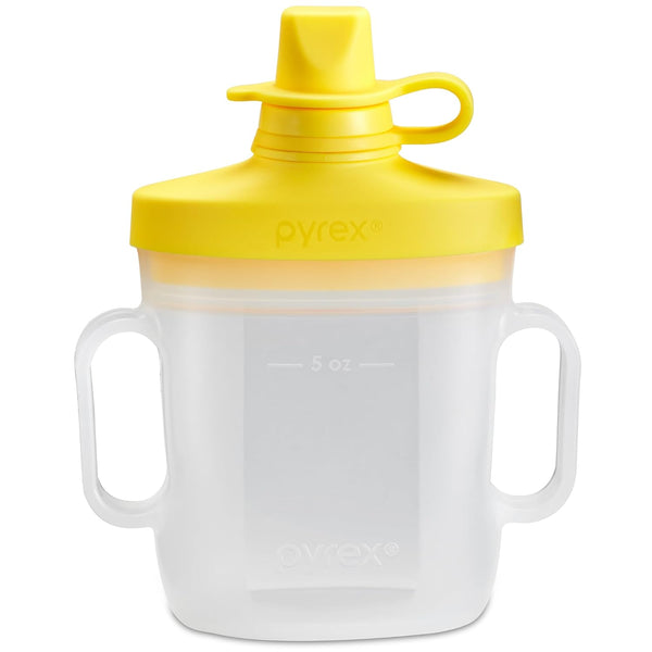 Pyrex Littles Sippy Cup 5 OZ Pouch, Silicone Baby Toddler Feeding Set, BPA Free