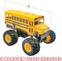 ArtCreativity 5 Inch Pullback School Bus Toy Set - Set of 2 - includes 2 Yellow School Buses with Monster Wheels - Diecast Bus Playset with Pullback Mechanisms - Great Gift Idea for Boys and Girls