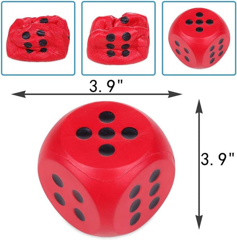 Anboor Kawaii Soft Slow Rising Scented Squishies Dice, 3.9" Stress Relief Kids Toys Collection Decorative Props