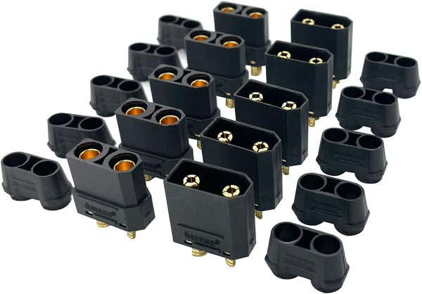 5Pair Black Amass XT90 XT-90 Male Female Bullet Connectors Power Plug with Heat Shrink for RC Lipo Battery