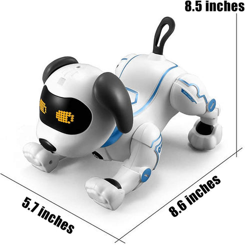 Programmable 6, 7, 8, 9, 10 Fisca Remote Control Dog, RC Robotic Stunt Puppy Voice Control Toys Handstand Push-up