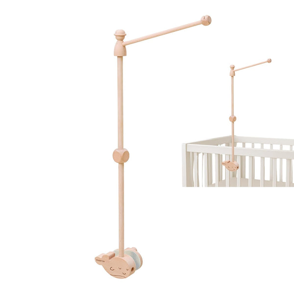 Wooden Baby Crib Mobile Arm, 31 Inch, Solid Beech Wood, 360 Rotatable,