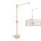 Wooden Baby Crib Mobile Arm, 31 Inch, Solid Beech Wood, 360 Rotatable,
