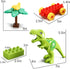 Counting 3,4,5,6,7,8+ Dinosaur Building Blocks Toys,Jurassic Theme Building Blocks,With A Train,A Big T-rex,and Three