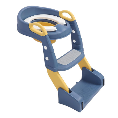 Dioche Potty Training Seat with Step Stool Ladder Non Slip Pads PVC Comfortable Toddler Potty Training Toilet Seat