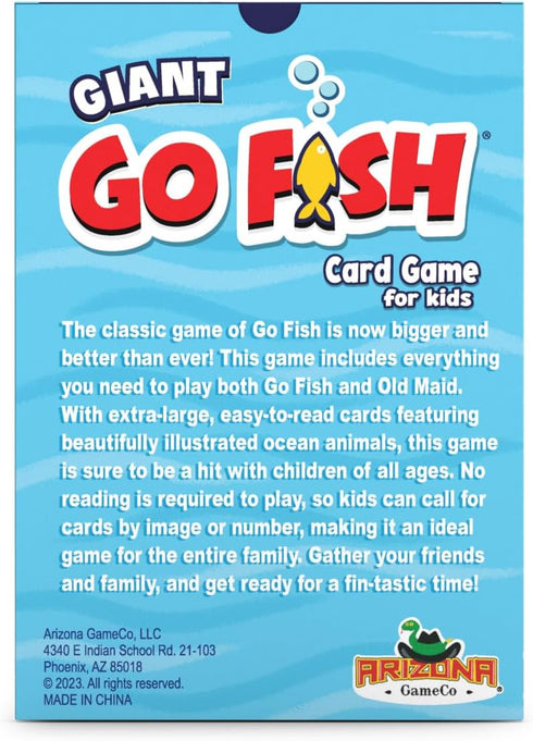 Giant Go Fish Card Game - Large 5x7in Cards for Kids and Families, Fun Gift Idea for Ages 4+