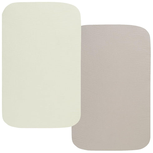 Onacosht Muslin Bassinet Sheets 33" x 19" Compatible with Mika Micky, KoolaBaby