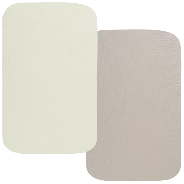 Onacosht Muslin Bassinet Sheets 33" x 19" Compatible with Mika Micky, KoolaBaby