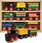 Gift Boutique Wooden Train Cars 9 Piece Collection of Magnetic Trains and