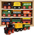 Gift Boutique Wooden Train Cars 9 Piece Collection of Magnetic Trains and