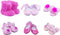 6 Pairs Hot Pink Doll Shoes Set for 18 Inch Dolls - Boots, Slippers, Sandals, Accessories