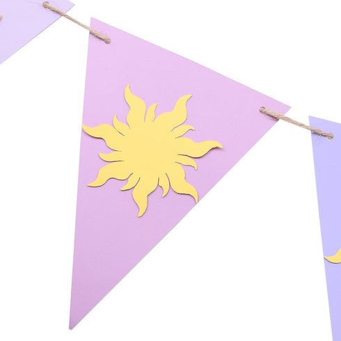 WAWOO Purple Sun Highchair Banner - Birthday Party Decor