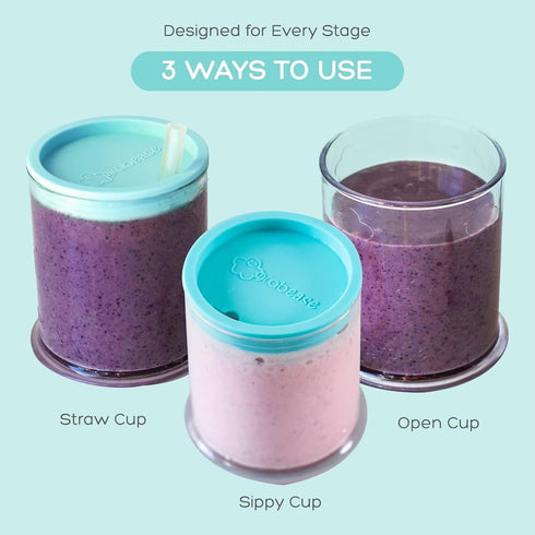 grabease Straw Cup for Baby Feeding, Toddler Sippy Cups, BPA-Free & Phthalate-Free, 4-oz, Teal