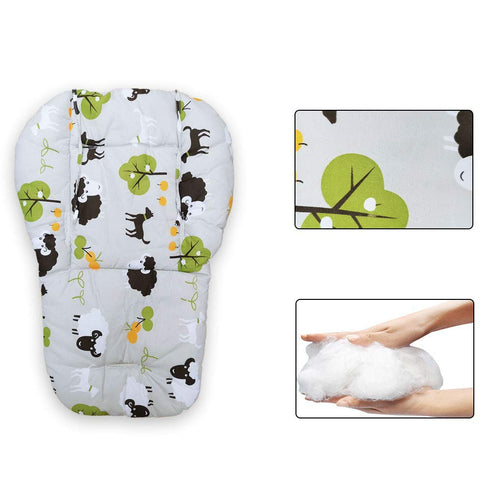 Belt(2 High Chair Pad, Ancho Grey Background Sheep Pattern Highchair/seat Cushion Protective Film Breathable Pad