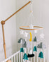 Baby Crib Mobile, Starry Woodland Night, Mint - Nursery Decoration Crib Mobile for Boys and Girls