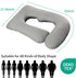 Wodsfay -65 Inch U-Shaped Pregnancy Pillow for Sleeping, Full Body Support for Back, HIPS & Belly Maternity Pillow