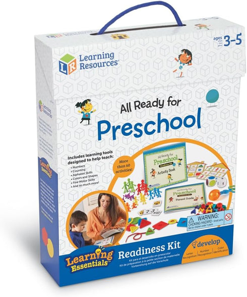Learning Resources All Ready for Preschool Readiness Kit - 60 Activities Set for Ages 3+, Preschool Curriculum Kit