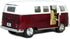 KiNSMART 1962 Volkswagen Classic Bus - 1:32 Scale 5" Die Cast Metal Model Toy Car - Maroon