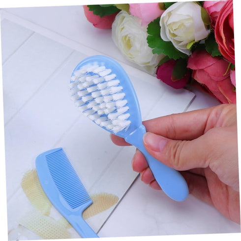 Set 6-Piece Sosoport Baby Hair Brush for Newborns Infant Comb and Massage Brush Kit Soft Silicone Baby Bath Supplies