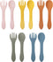 10 Pcs Silicone Baby Spoons and Forks, Chewable Utensils for Self-Feeding, Kids Utensils for 6+ Months