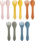 10 Pcs Silicone Baby Spoons and Forks, Chewable Utensils for Self-Feeding, Kids Utensils for 6+ Months